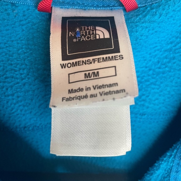 North face women’s medium blue zip up fleece zippered - Picture 3 of 3